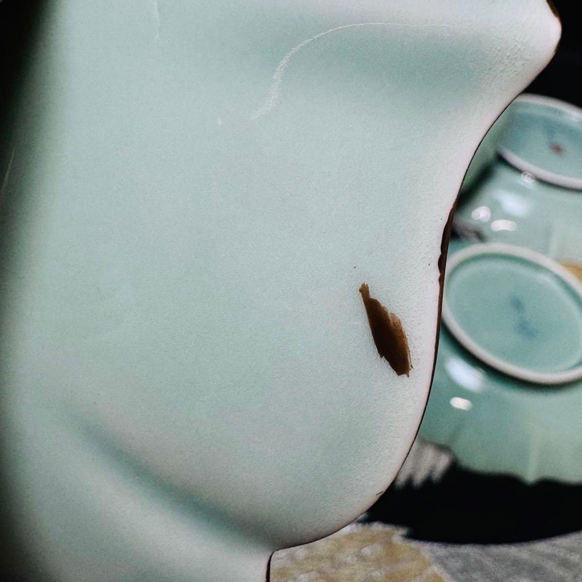 Amazon.co.jp: 深川製磁 百年庵 笹青磁 菊中割 中皿② 小皿③ : おもちゃ