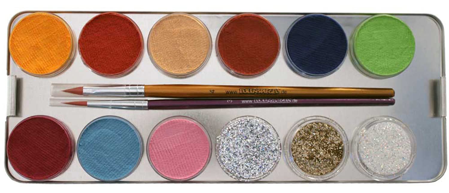 Eulenspiegel - Palette di Trucco acquoso Professionale, 24 Colori