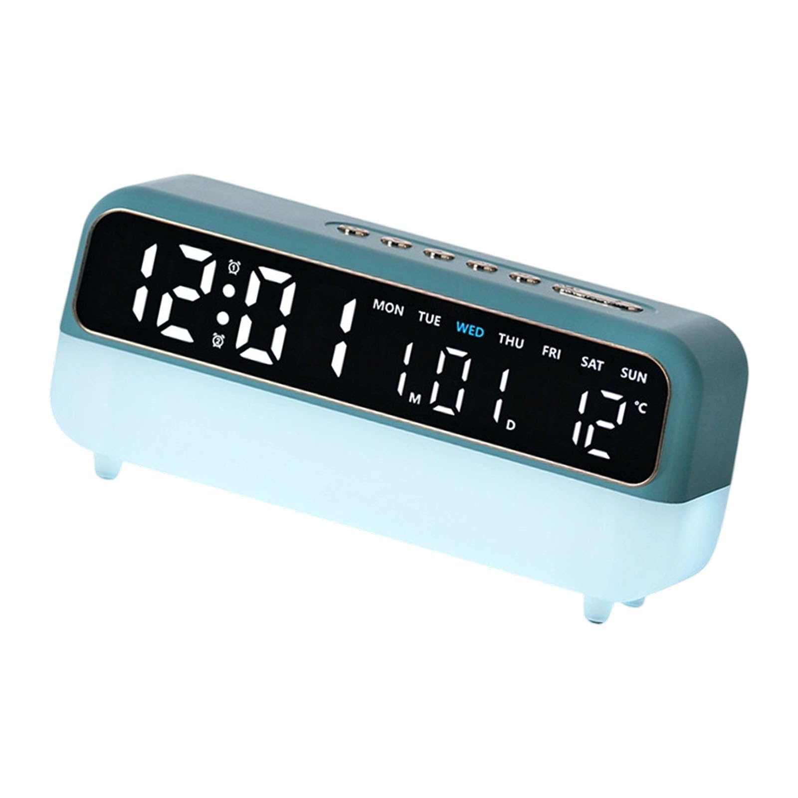 Xinsheinelry Alarm Clocks for Bedroom Digital Desk Clock for Bedside Nightstands Digital with Day of Week Duals Alarms Desk