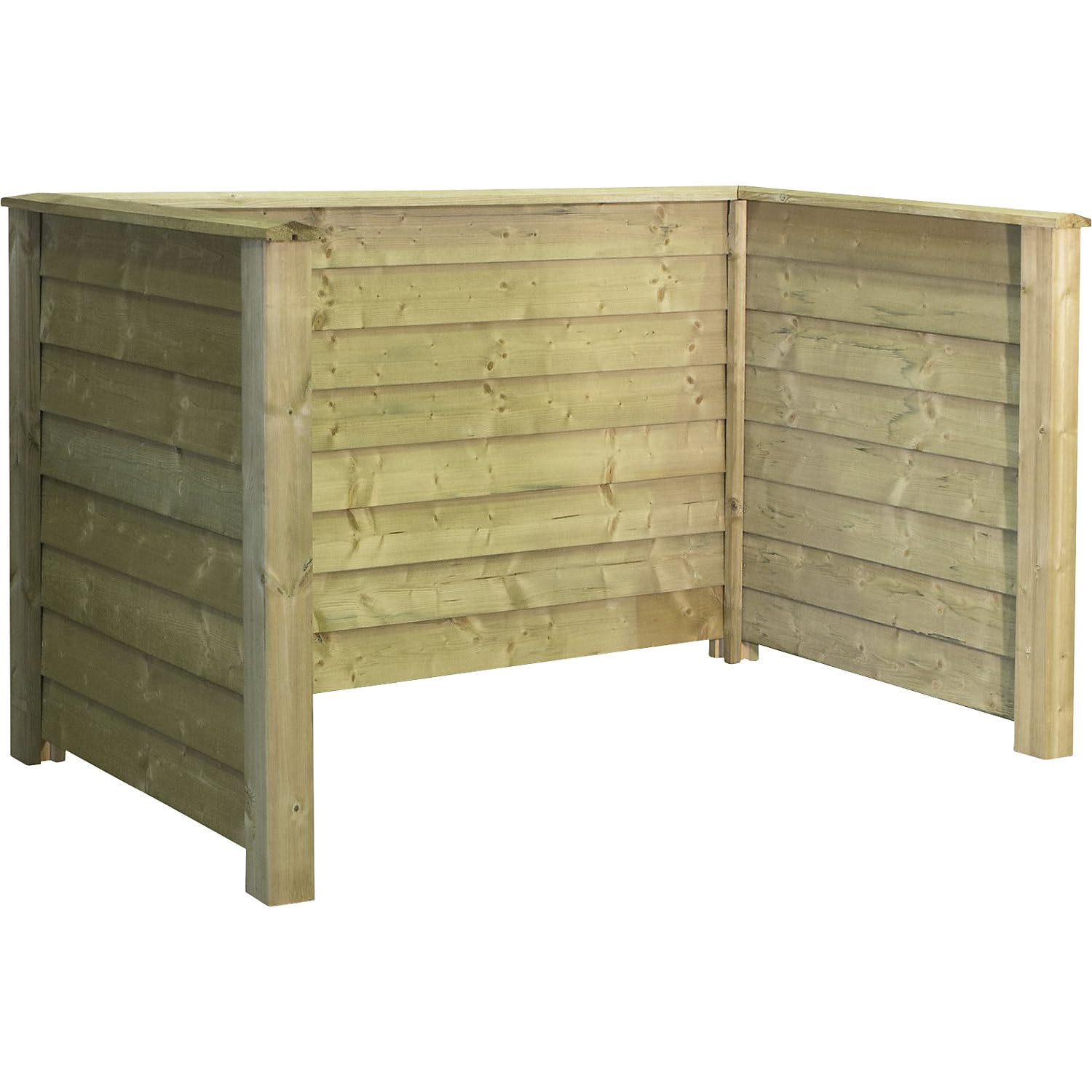 Kaiser + Kraft Mülltonnenverkleidung Klink Profil | Holz, LxBxH 1940 x 970 x 1080 mm, natur