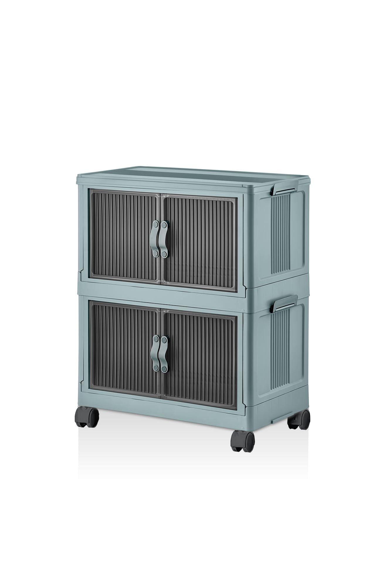 Hanah Home Mehrzweckschrank, Hellblau, 32 x 67 x 56 cm | 100% Kunststoff, 23 cm Regalhöhe | Ideal für Aufbewahrung und Organisation zu Hause