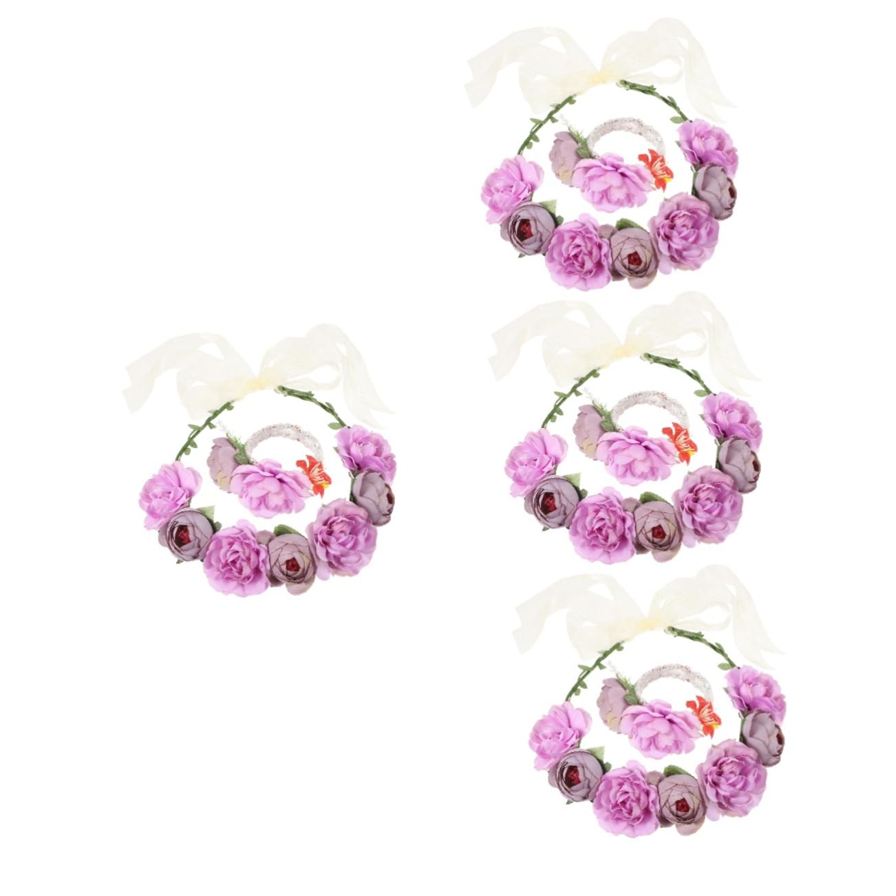 Beavorty 4sätze Blumenkranz Set Für Braut Mit Handgelenk Corsage Hochzeitsaccessoires Für Frauen Für Hochzeiten Fotografie Und Besondere Anlässe Farben