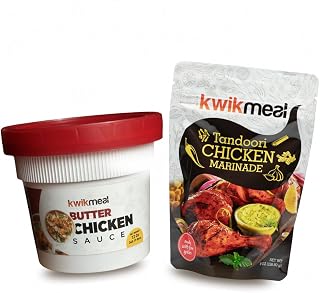 KWIKMEAL BUTTER CHICKEN SAUCE (12 OZ) + KWIKMEAL TANDOORI CHICKEN MARINADE (8 OZ) COMBO PACK $17.29