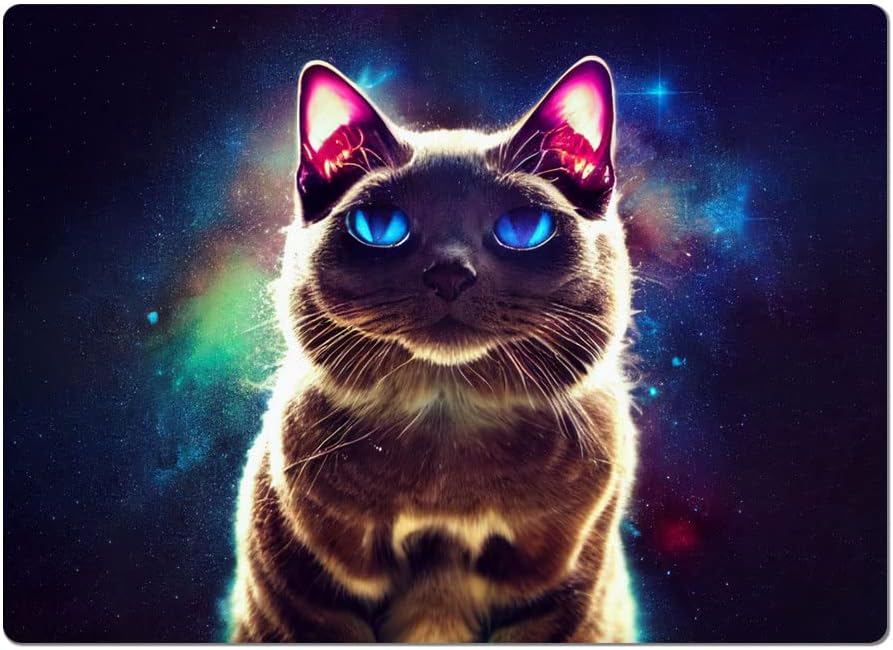 Cute Space Stars Cat Car Magnet 2 PCS - Colorful Printed Car Magnet - Cat Print Sticker