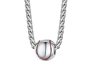 Vivid Ball Pendants Sports Necklace for Boys, Trendy Sport Fan Jewelry Collection Gift