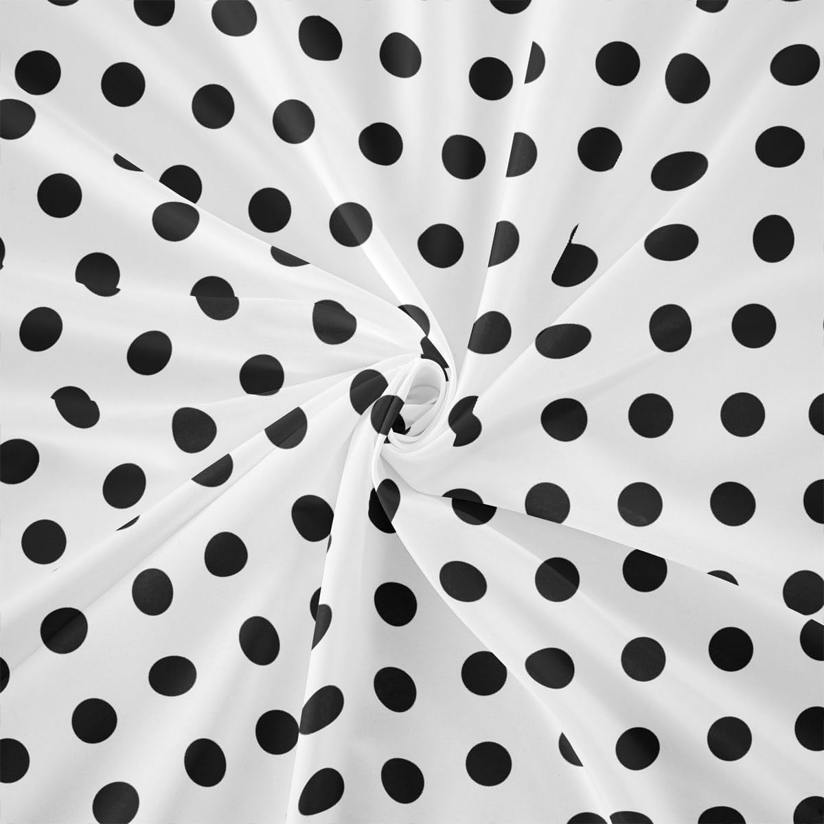 Manfei Black Polka Dots Duvet Cover Set Queen Size,French Style Dots Cartoon Cute Bedding Set,Young Teens Room Decor,Geometric Circles Black White Simple Art Quilt Cover,No Comforter