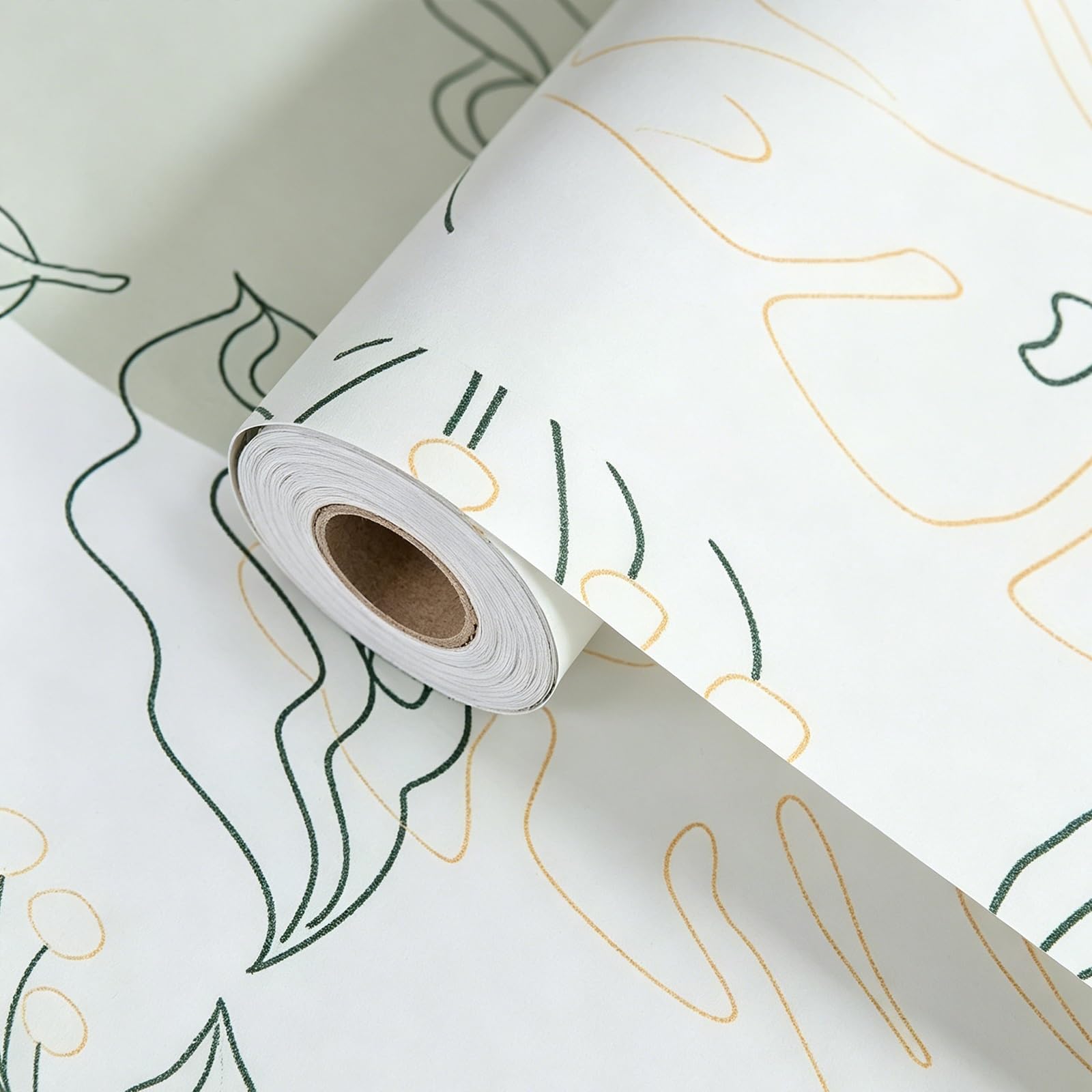 Zynqra B ﻿Floral Peel And Stick Wallpaper,Removable Decorative Vinyl,For Athroom Edroom(,L100cm/39.4In*W40cm/15.8In)