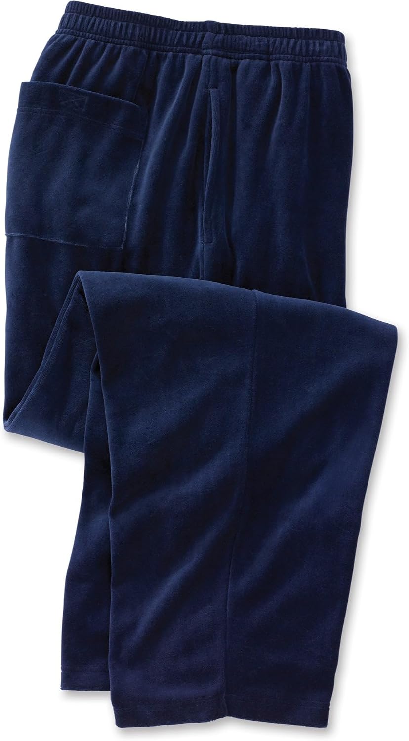 KingSize Men's Big & Tall Tall Velour Open-Bottom Sweatpants