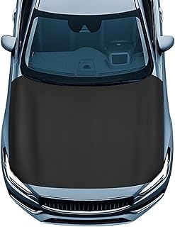 Horeset Black Car Hood Cover Vehicle Hood Cover Protector Wrap Blanket Decor for Outdoor Street Universal Gift for Friend Family