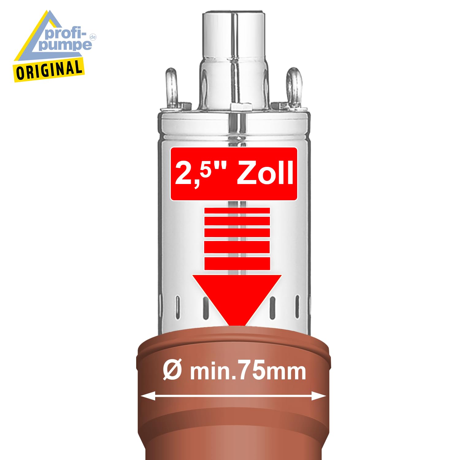 BOMBA DE AGUA - BOMBA SUMERGIBLE - BOMBA SUMERGIBLE PARA POZO "550Watt - Fuente-Star-550-5" (2,5")" BOMBA PARA POZO PROFUNDO - BOMBA DE ACERO INOXIDABLE - BOMBA ELECTRICA SUMERGIBLE
