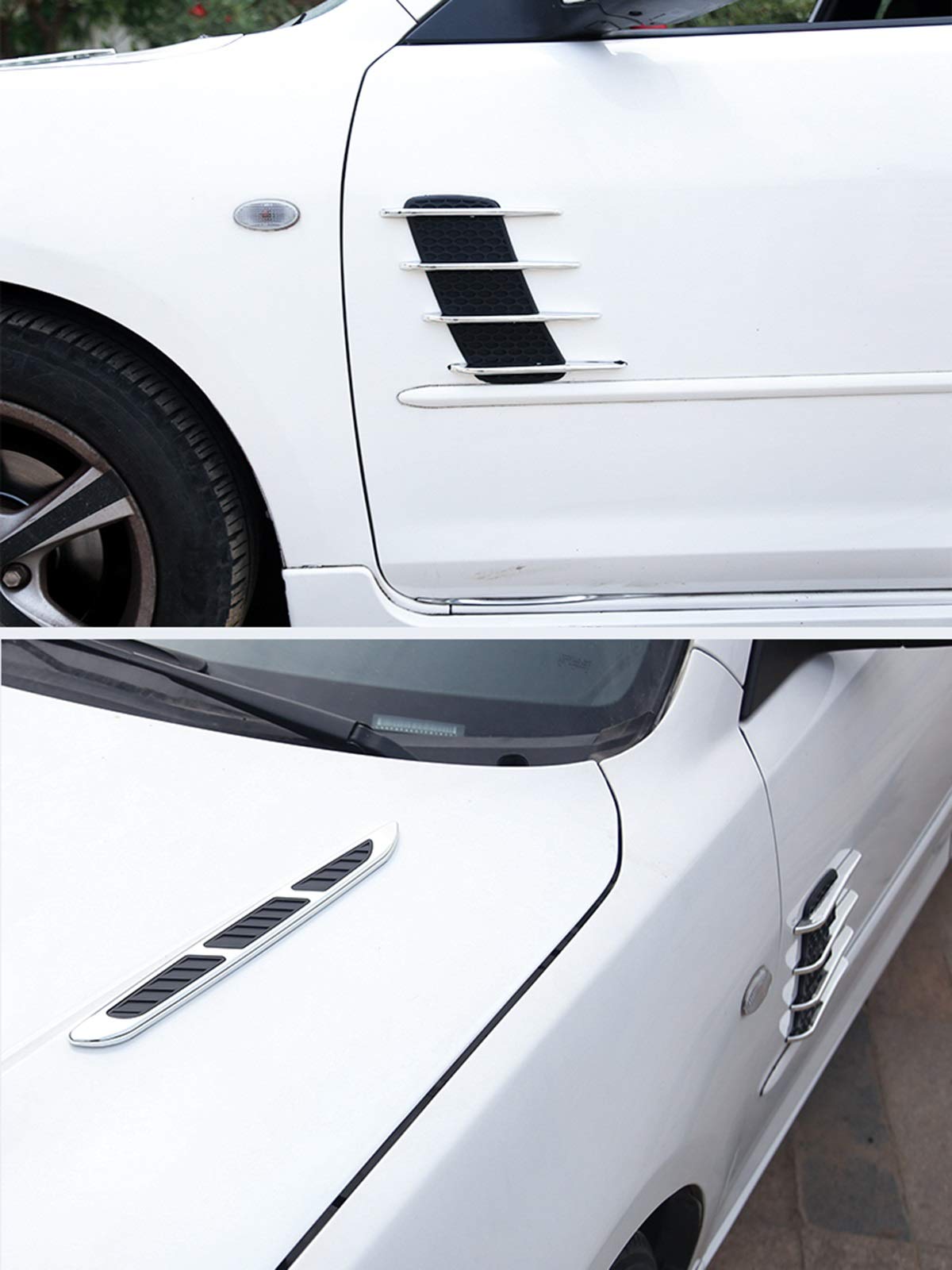 Hood Vents For Cars 2-Pack Car Hood Side Vents - ABS Rubber Shark Gill ...