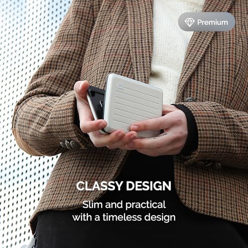 Image of OGON -DESIGNS- Aluminum wallet, Large capacity with metal lock, RFID Protection against fraud and demagnetization, Smart Case OSLO Large model