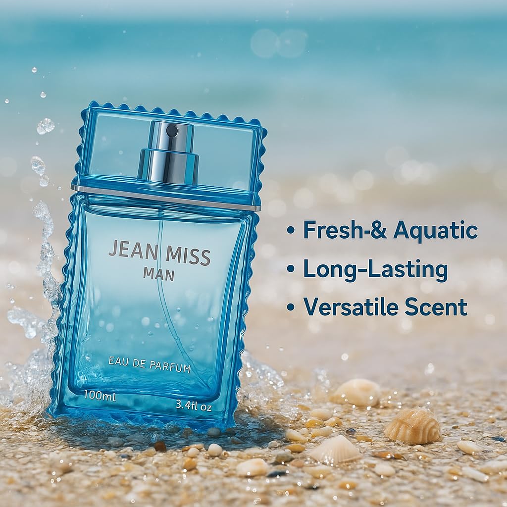 Man's Cologne, Blue Fragrance with Lavandin, Patchouli, Rosemary, Green Mandarin Notes, Luxurious Long Lasting Eau De Parfum for Men 100ml (3.4 fl.oz) - Image 4