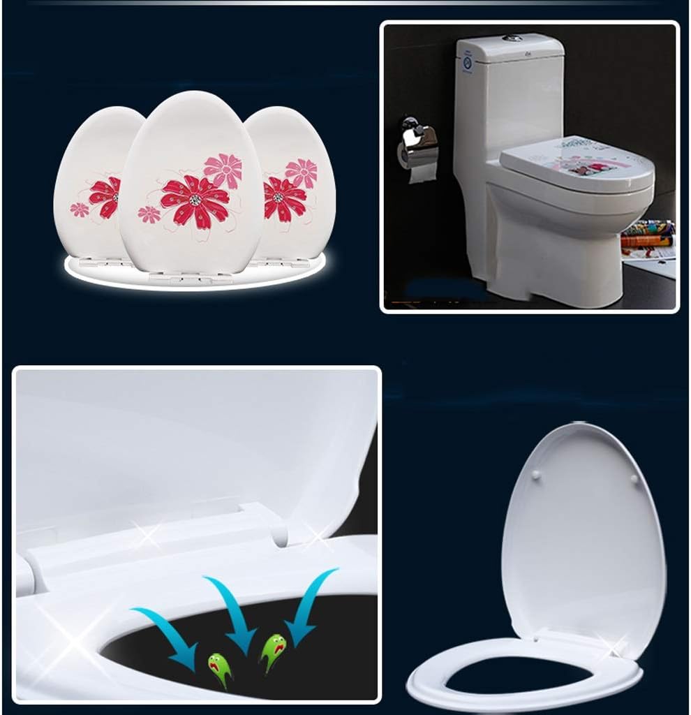 Quick-Loading Printing Universal Toilet Cover Padded Seat Vintage