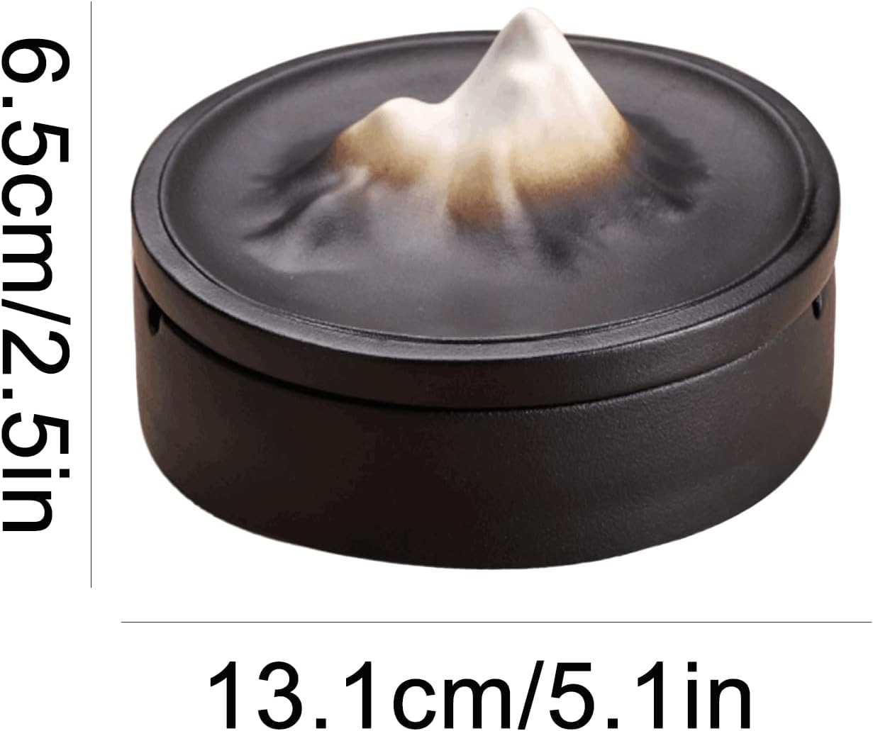 Sturdy Ceramic Ashtray Covered Ashtray Creative Ashtray Multifunctional Ashtray Suitable for Home and Commercial use Portable