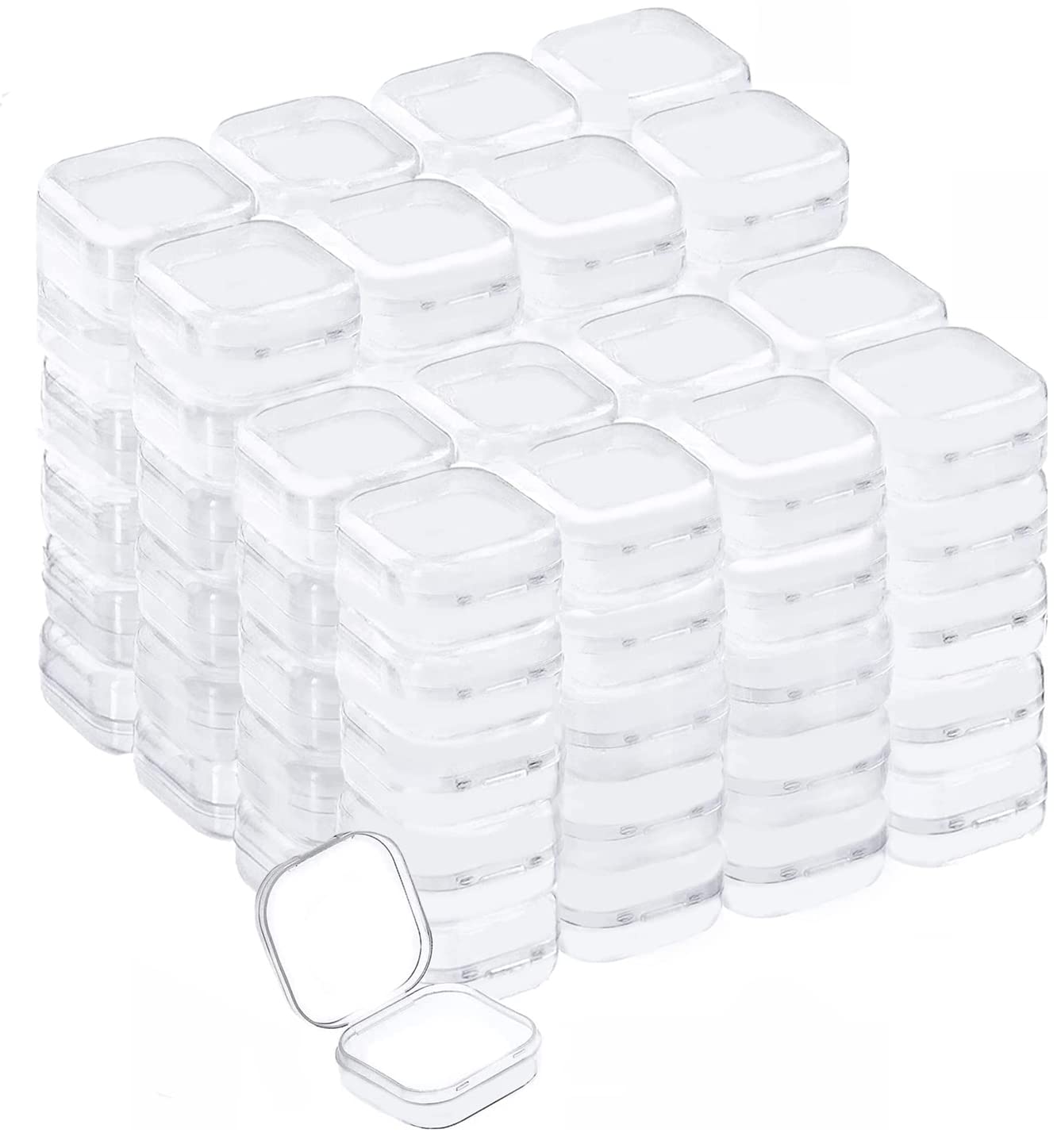 88-Pack Clear Square Plastic Storage Containers with Lids