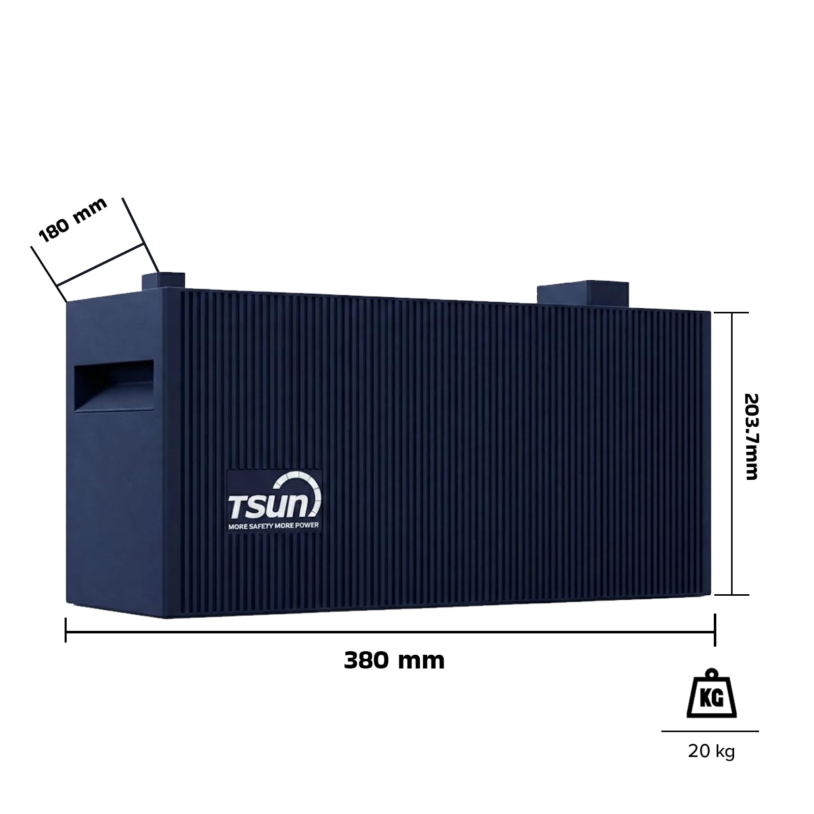 TSUN SOLARCAN Erweiterungsspeicher TSOL-DB2000Lite 2 kWh Solarspeicher LiFePO4, IP65, 2400 W PV Eingang, DC-gekuppelte Batterie für Balkon, Dach & Haus, Solarakku