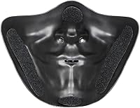 Vista 4 de CMAIR4U Airsoft Half Face Masks Halloween Costume Cosplay Evil Demon Kabuki Samurai Hannya Oni Mask