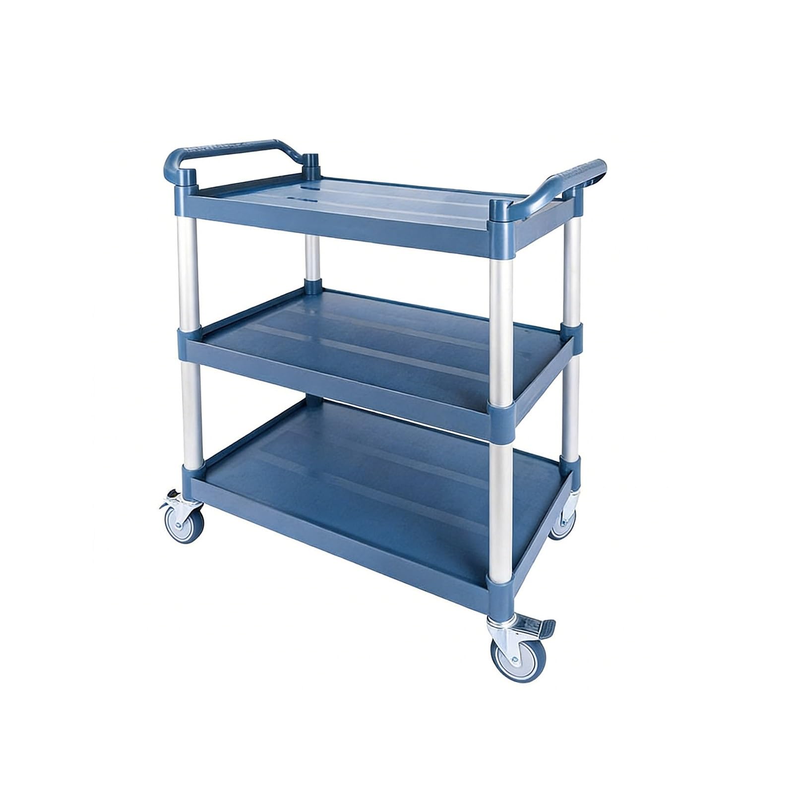 Rolling Cart,carts With Wheels,Features Lockable Silent Wheels,440 Lbs Capacity, And Easy-to-Clean Shelves(Gray,Large)