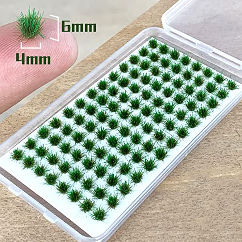 208 Pcs Static Grass Model Grass Tufts Railway Artificial Grass Miniature Grass Tuft Terrain Kit For Diy Model Railway Fairy Garden Diorama Scenery (Set A) #TOP1