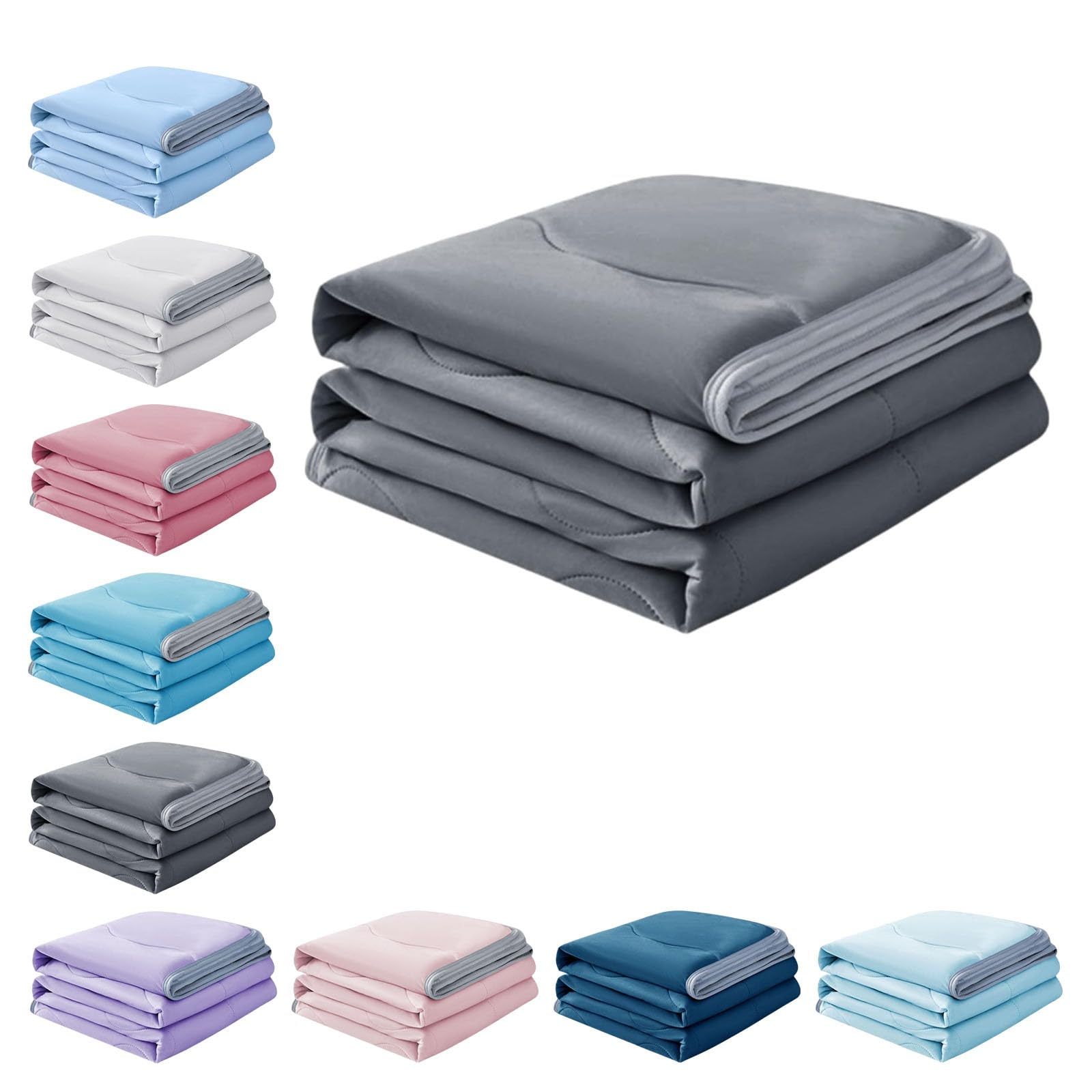 Cooling Blanket for Summer, Cooling Summer Comforter Blanket for Hot Sleepers Lightweight Quilted Night Sweats Relief Breathable & Soft All-Season Keep Cooling All Night Bed Sheets Bedding