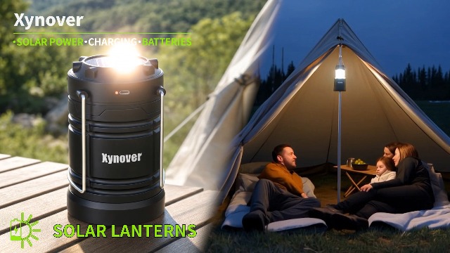Amazon.com: Xynover 4-Pack Solar Camping Lanterns,Rechargeable LED