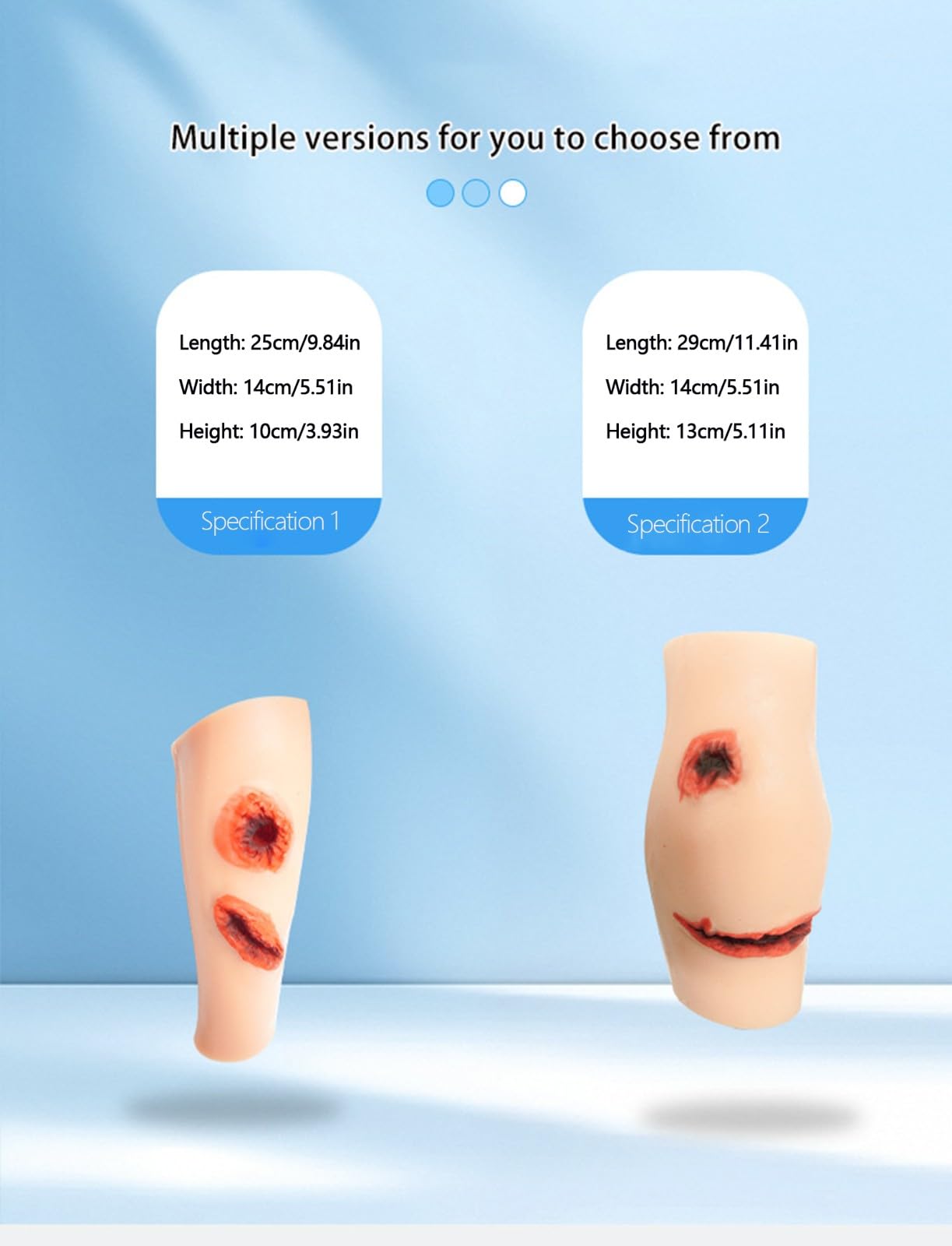 Kit de Entrenamiento para el empaque de heridas, simulador de Control de hemorragias y detención de Sangrado, Modelo de laceración y torniquete con Hueso simulado para capacitación(B)