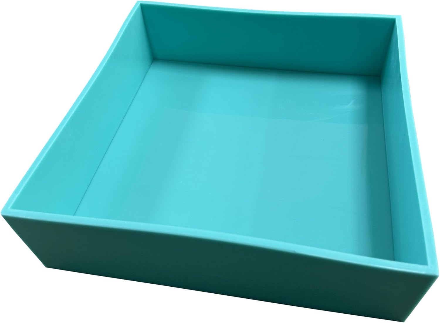 12.8 * 12.8 * 3.5 inch(32.5 * 32.5 * 9 cm) Silicone Slab Mold, Silicone Liner Tray Soap Mold for Natural Soap Making