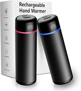 Hand Warmers Rechargeable 5000mAh X 2 Pack, Reusable Electric Portable Pocket Heater, Therapy Great for Raynauds, Golf, Outdoor Camping, Hunting, Hiking Equipment, The Best Winter Gift for Men Women