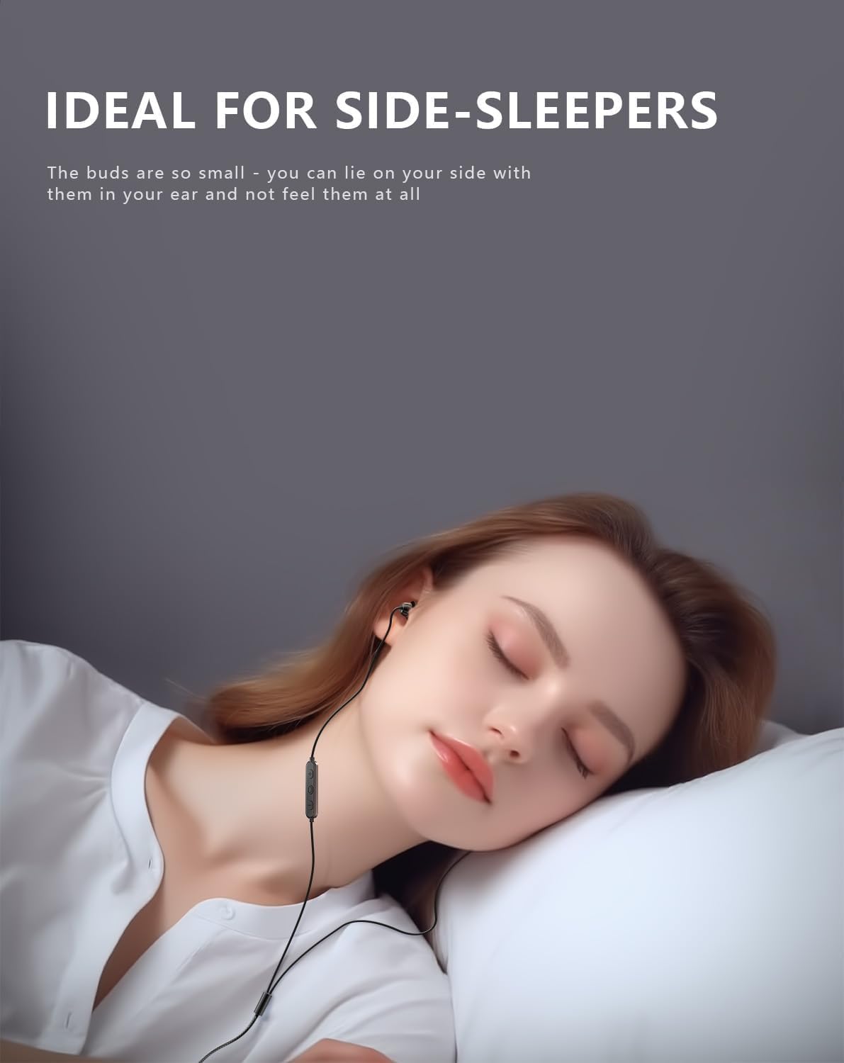 Wired Sleep Headphones Type C, Ultra Thin Soft Sleep Earbuds for Side Sleepers, Noise Isolating In-Ear Earphones with Mic, Comfortable Wired USB C Sleep Headset for Sleeping, Travel, Work, Relax