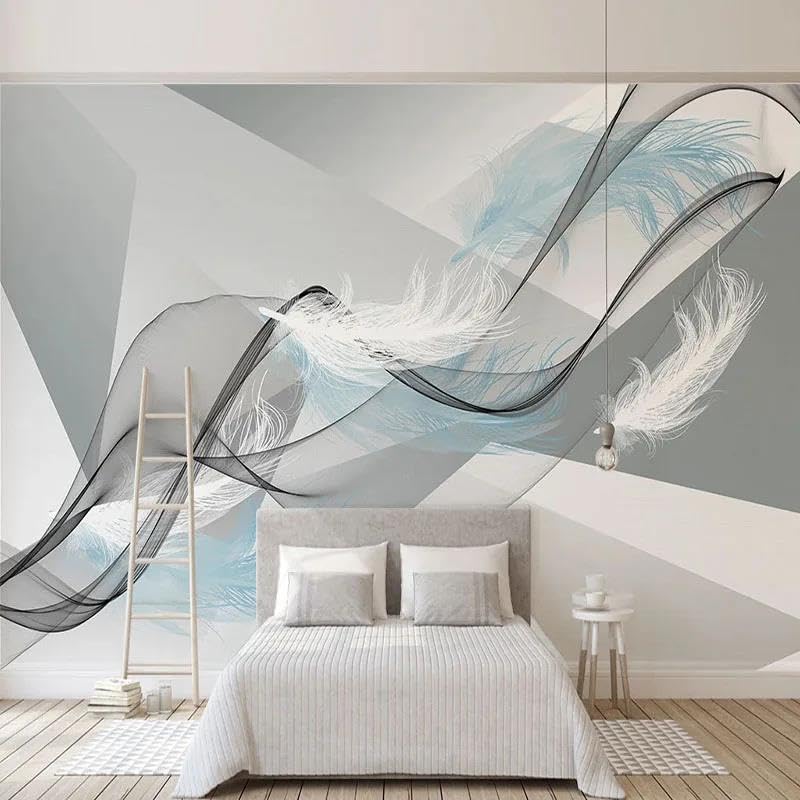 Papier peint mural 3d ILIYA tissu non tissé salon meuble chambre