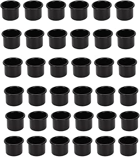 JUOPZKENN 36pcs Aluminum Candle Cup Mini Metal Candle Inserts Candlestick Holder Cup Candle Drip Protectors Black Candle Holder for Lamp or Candle Making