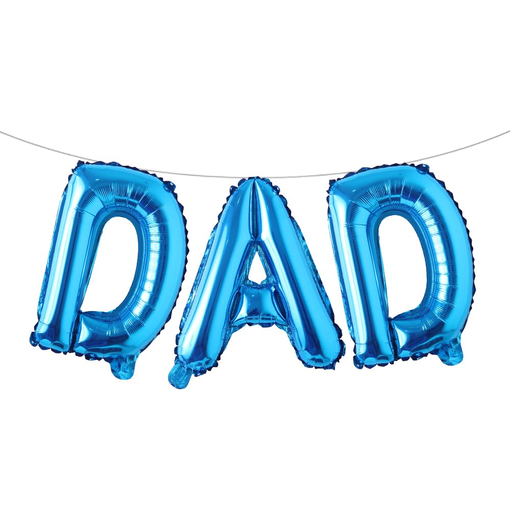 Photo 1 of 16 INCH DAD Multicolor optional Foil Letter Balloon 16" Happy Father's Day Best Daddy Decorations Mylar Foil (DAD Blue)