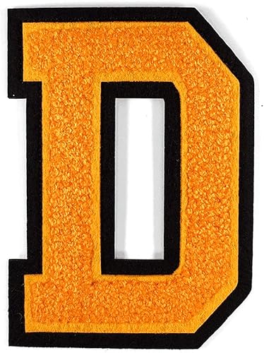 Miniatura 6 de Letra C - Parche universitario del alfabeto termoadhesivo con puntada de chenilla, 4-12 pulgadas, TR-11648 (negroblanco)