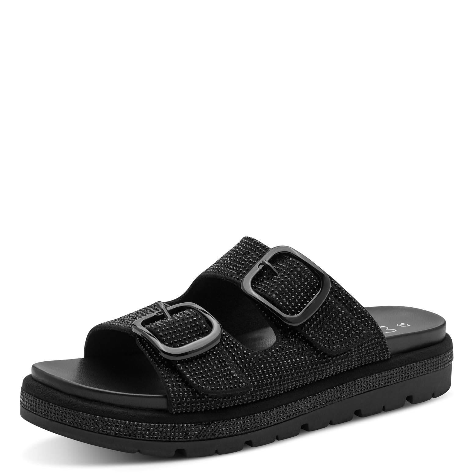 Marco Tozzi Women Sandal Soft Feel Me Footbed Soft Lining Summery, Black (Black), 5.5 UK