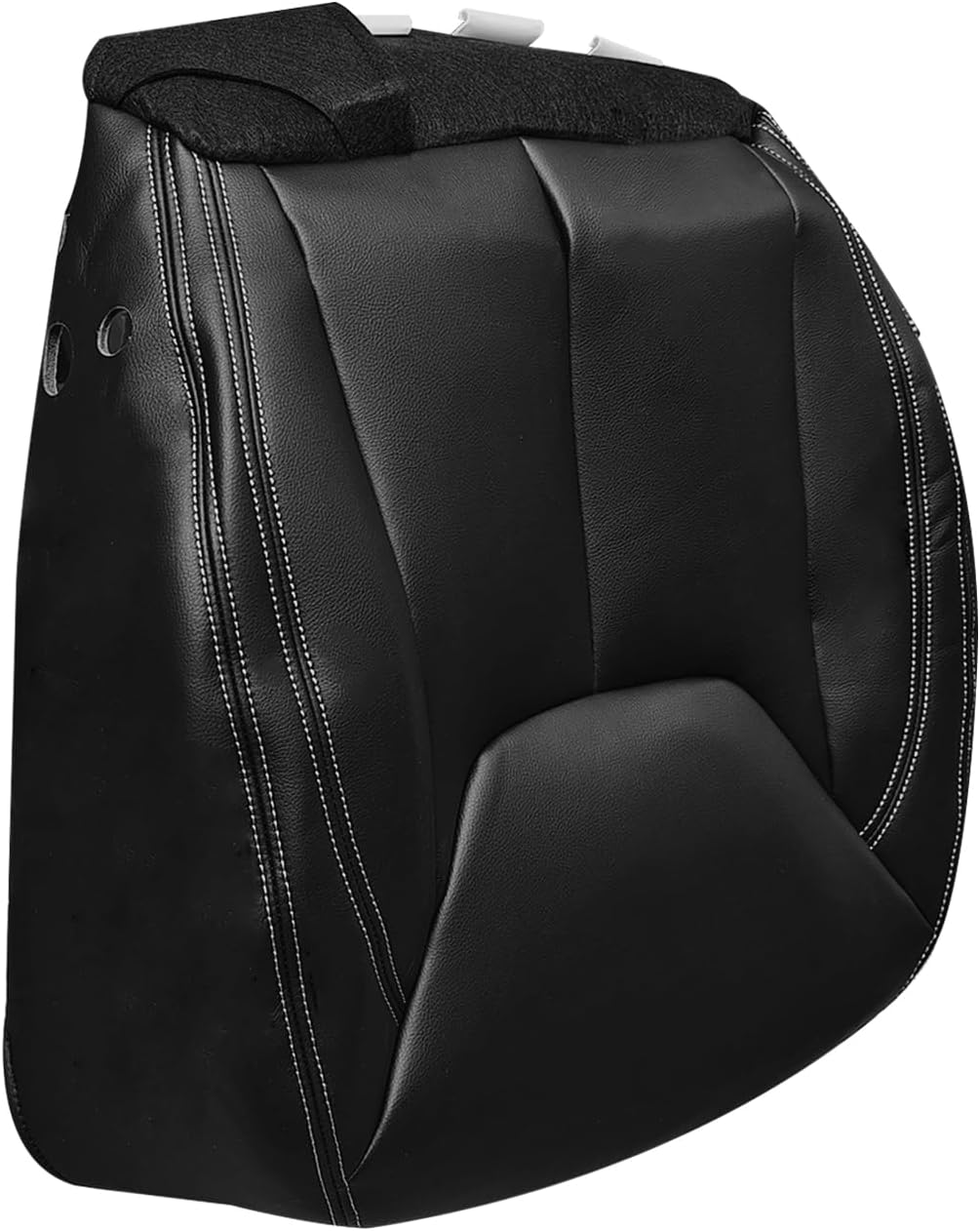 Passenger Side Bottom Seat Cover Replacement Fits for Jeep Wrangler Rubicon 2013-2017 Microfiber Leather, Black