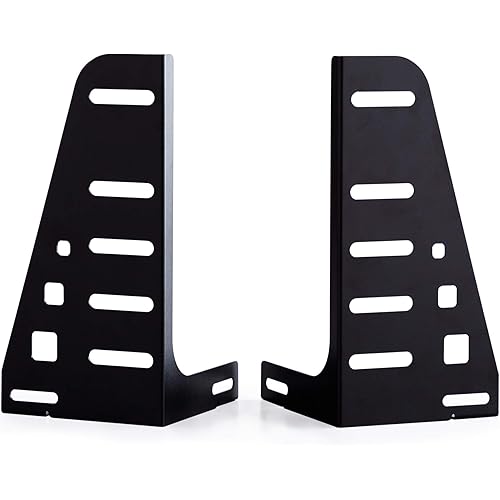 Linenspa Headboard Brackets - Attach Headboard to Platform Bed Frame - Easy to Adjust - Compatible with all Headboards - Durable - Steel - Black(Traditional Headboard Brackets)