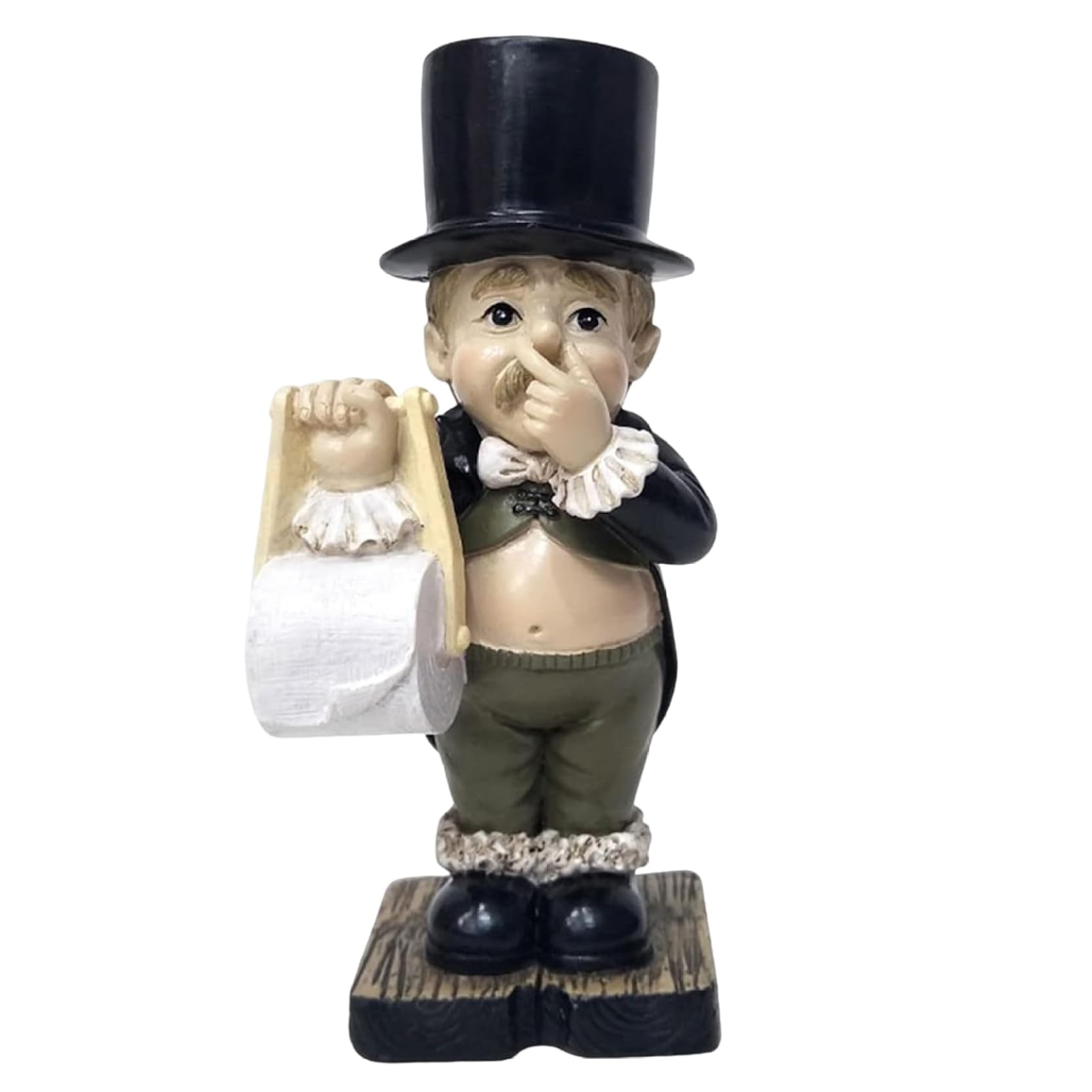 Figurine de majordome en résine pour en finir avec la décoration de WC ennuyeuse