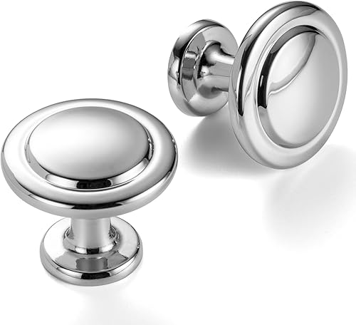 ASKANO Paquete de 10 pomos redondos negros para armario de cocina, ZK2209, manija clásica, herrajes sólidos para cajón, tocador, baño, tocador,