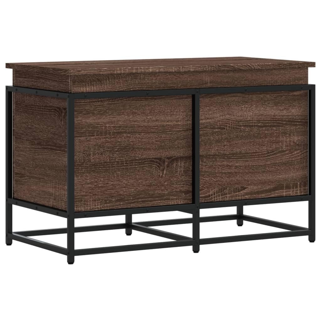 Aufbewahrungsbox mit Deckel Eichen-Optik 80x40x51,5 cm Ordnungsbox Aufbewahrung Organizer Kleideraufbewahrung zum Kleidung, Schlafzimmer, Haus, Büro