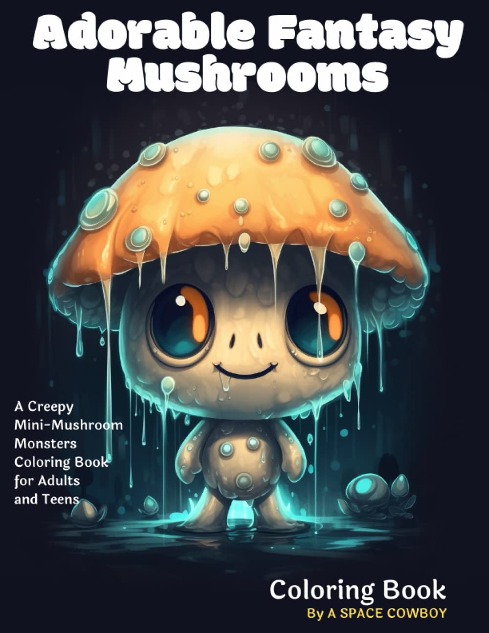 Adorable Fantasy Mushrooms Coloring Book: A Creepy Mini-Mushroom Monsters Coloring Book for Adults and Teens