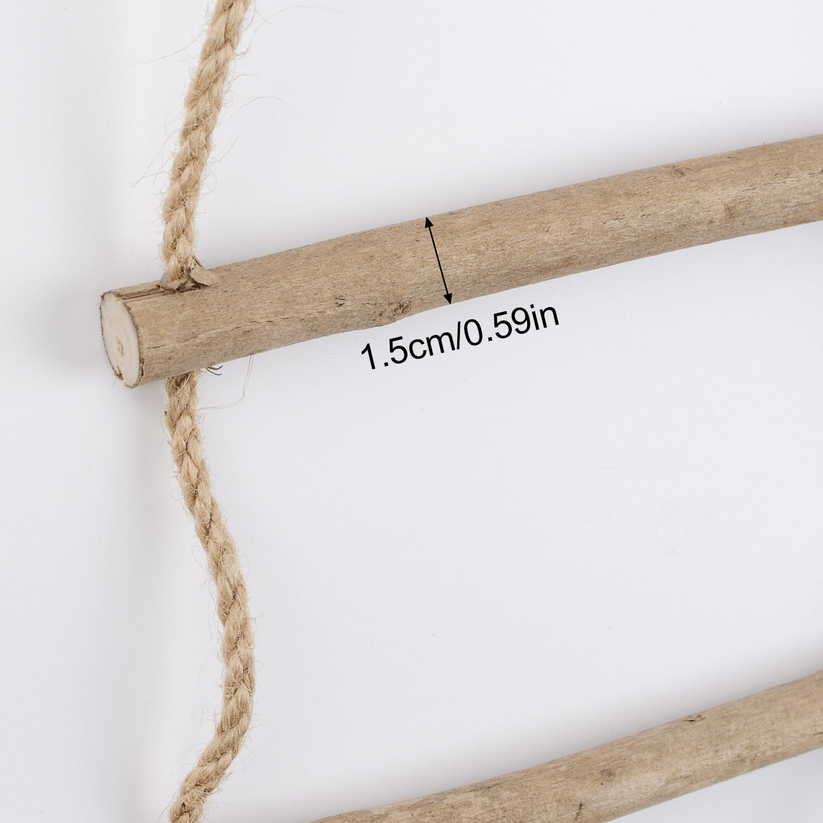 HICOHAND Wooden Rope Ladder Wall Hang - Image 3