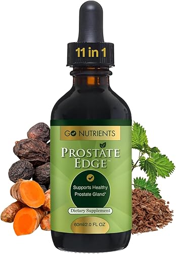 Go Nutrients Suplemento de apoyo de próstata para la salud de los hombres con Pygeum, extracto de palma enana americana, raíz de ortiga y más reduce