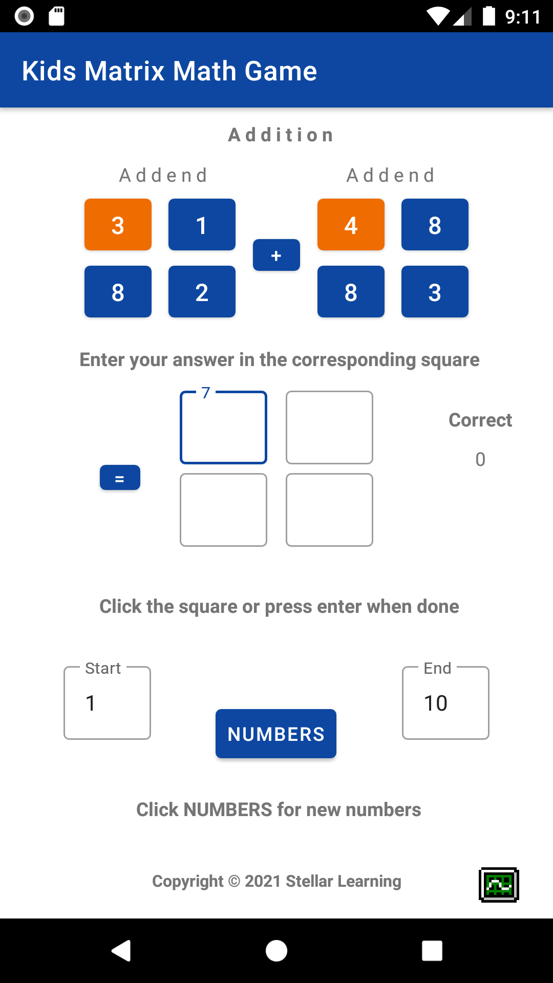 Matrix Game Math Kids Matrix Math Game - App on Amazon Appstore