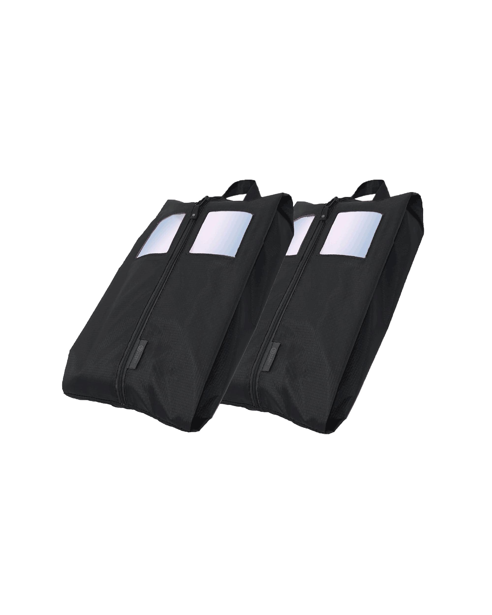 TRAVEL DUDE Zestaw kostek do pakowania z kompresją z butelek plastikowych z recyklingu, lekkie kostki do pakowania, zestaw toreb i organizer do bagażu, torby na ubrania (Czarny, Zestaw worków na buty)