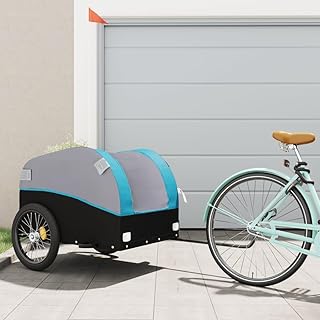 Furniture Select - Remolque para bicicleta, color negro y azul, 45 kg, hierro