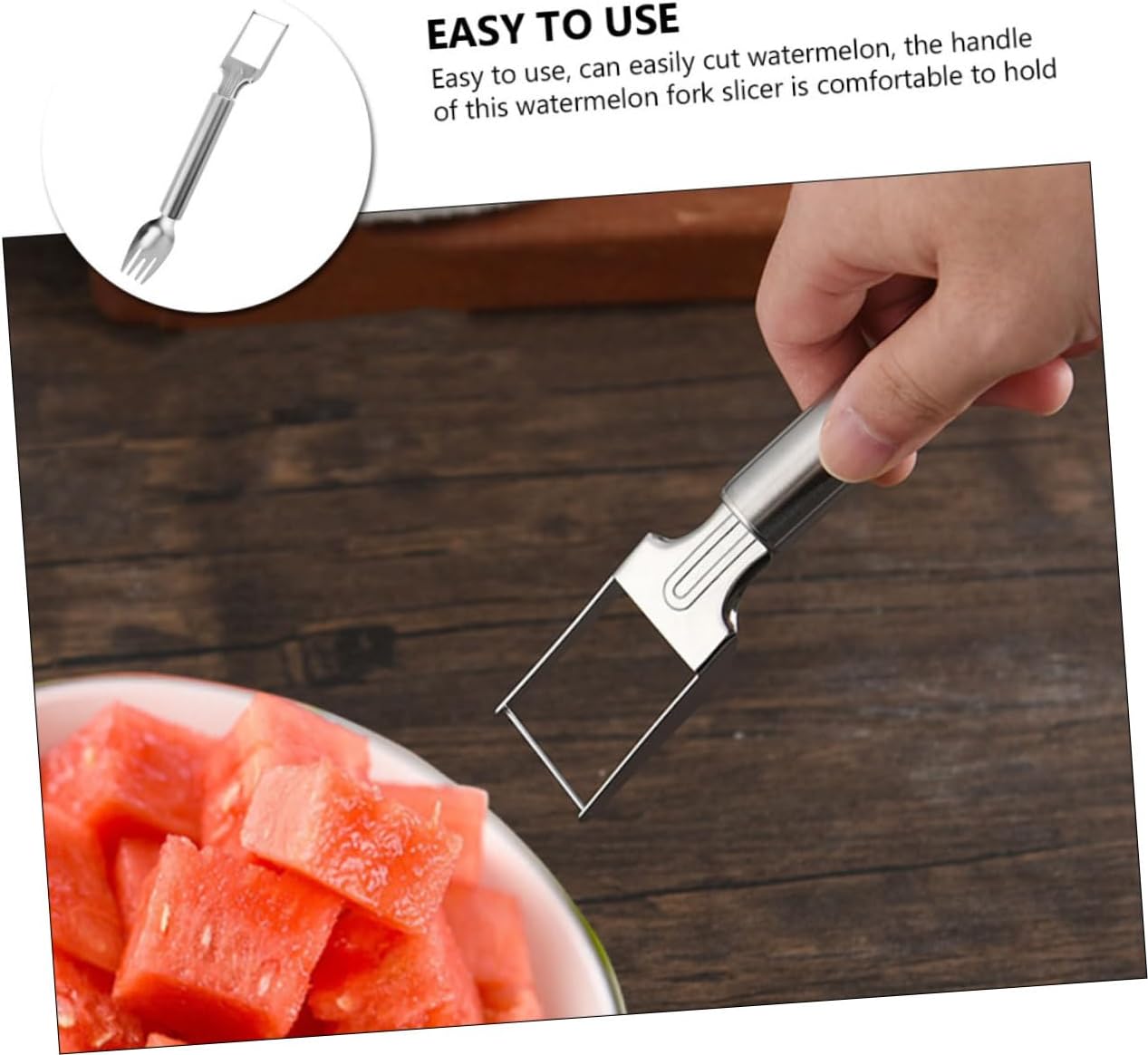 Stainless Steel Watermelon Cutter Two in One Fruit Cutting Tool