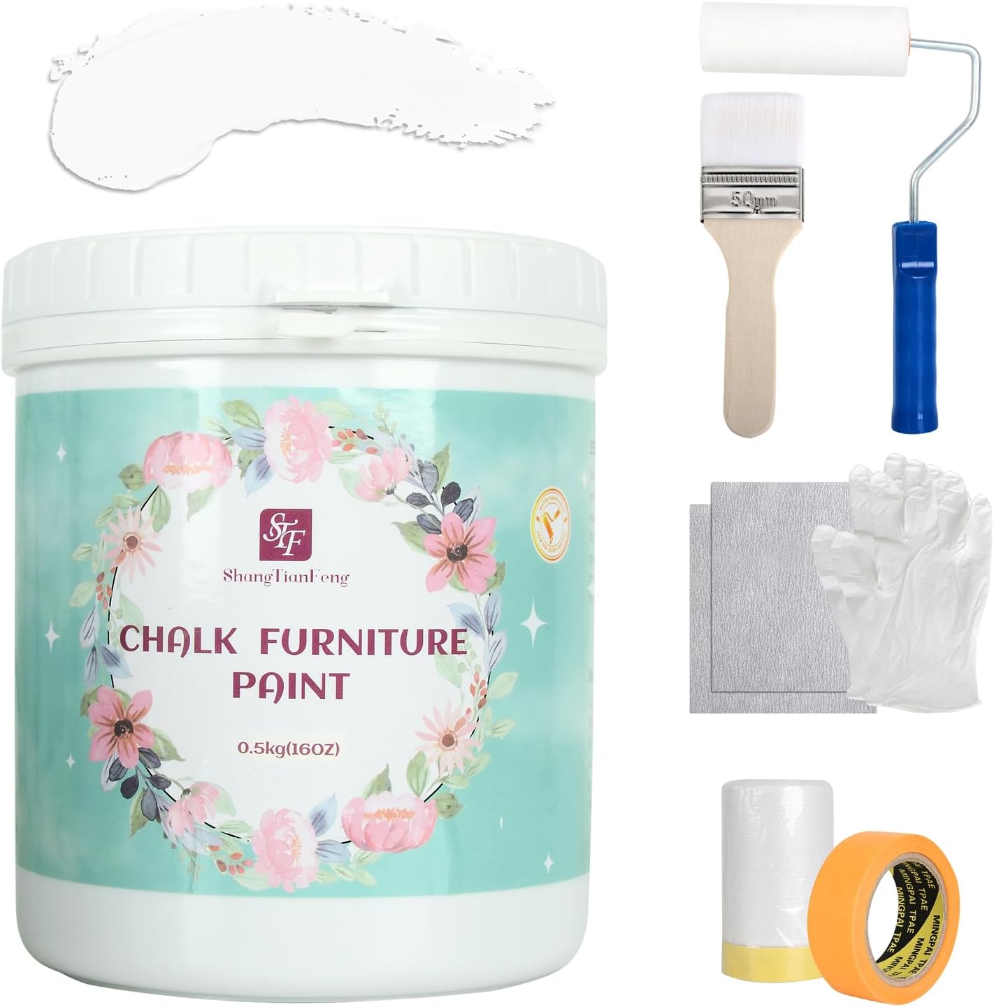 ShangTianFeng Chalk Paint Furniture Paint + Tools [17 Oz