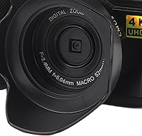 Vista 8 de Yunir Cámara digital 4K, 3 pulgadas, 48 MP, 16X, zoom de 180°, cámara de vlogging antivibración con función de belleza facial, para adolescentes