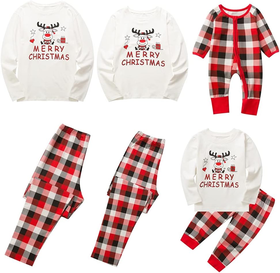 Weixinbuy Family Pajamas Set Christmas Pjs Matching Clothes Pajamas for Men Women Kids Toddler Baby Boy Girl Santa Sleepwear - Image 6